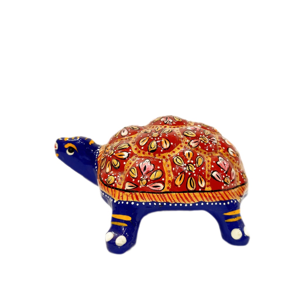 Metal Meenakari Turtle for Vastu