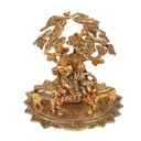  Metal Lord Krishna Under Tree With Cow