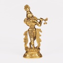 Metal Krishna Playing Bansuri