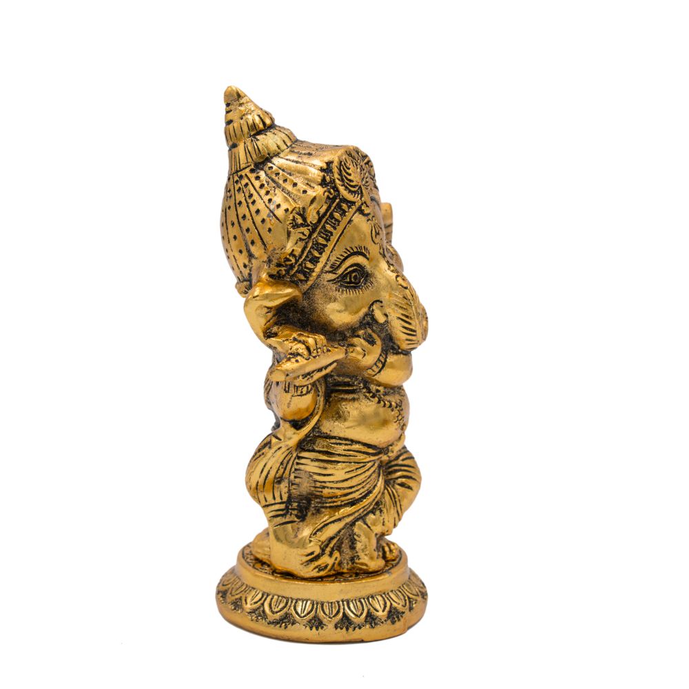  Metal Ganesha Playing Bansuri