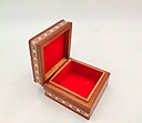 Woode Gem Stone Square Jewellery Box