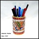 Marble Pen Stand With Fine Emboss Work