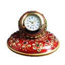 Marble Table Clock With Fine Emboss Painting