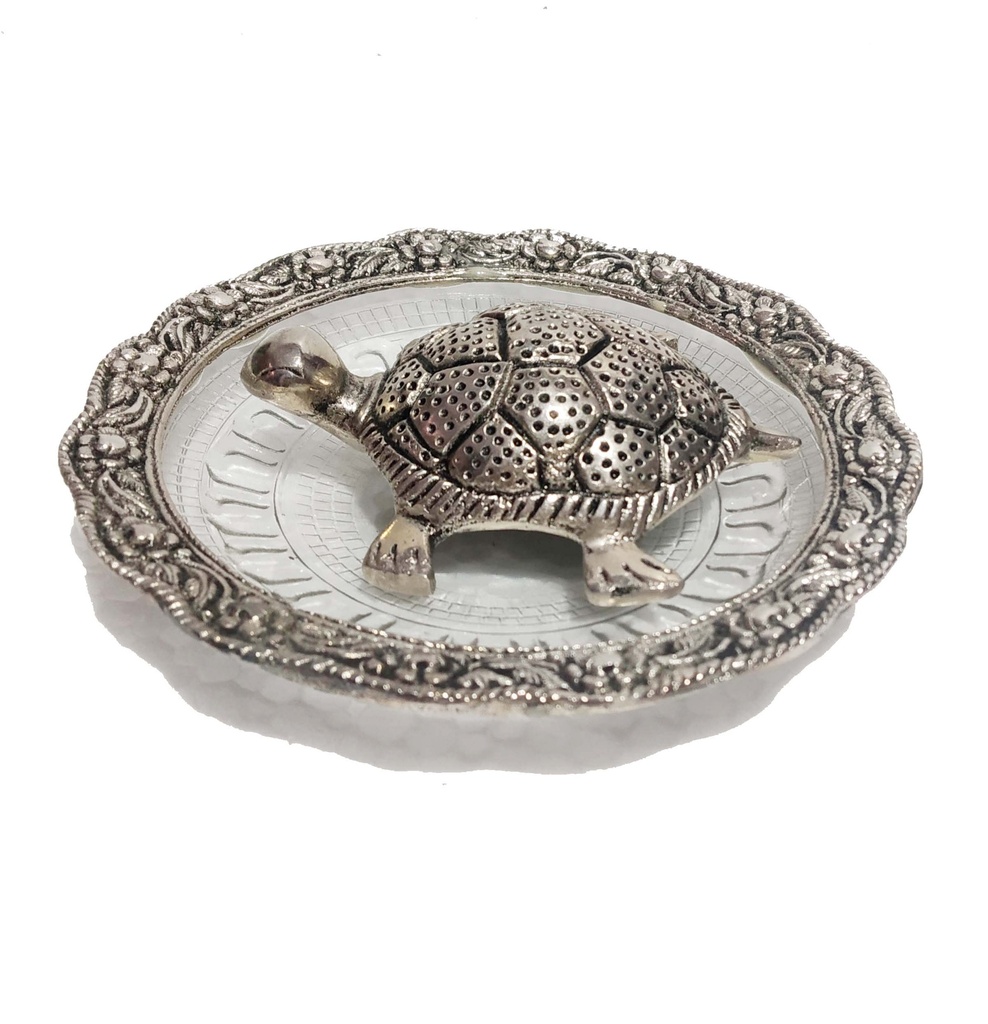  Metal Vastu Tortoise with Glass Plate