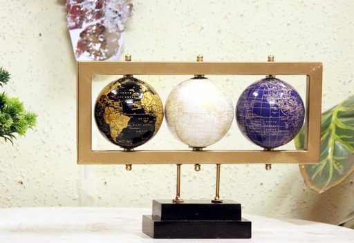 [Table Decor] Iron 3 Globe on Stand