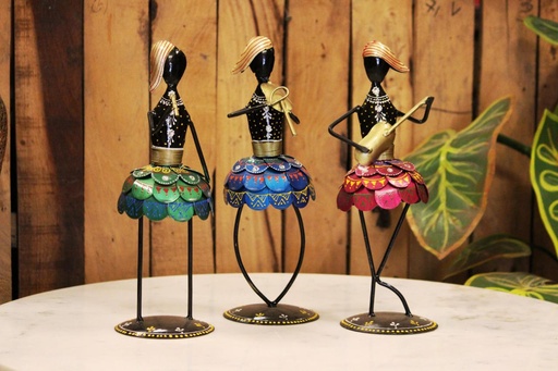 [Table Decor] Iron Modern Musician Lady set of 3