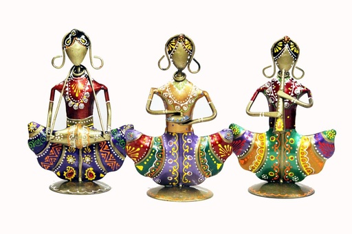 [Table Decor] Iron Sitting Lady Musical Set of 3