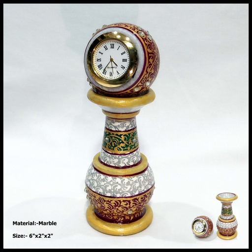 [Marble Table Clock] Marble Decorative Clock Tower